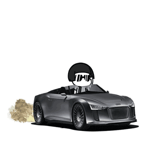 蘑菇头开着跑车