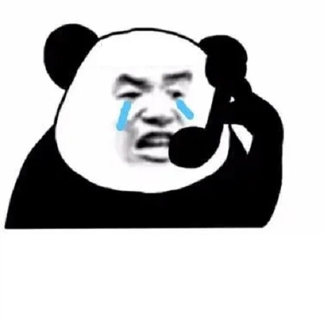 熊猫头流泪打电话表情